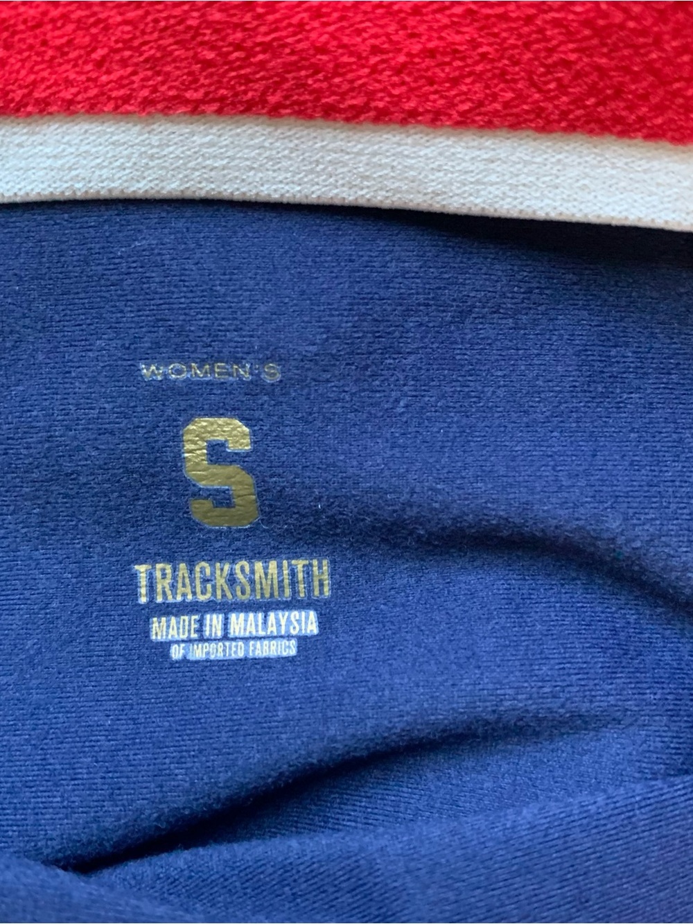 Tracksmith Turnover Crop Tights Leggings Sz S Pockets Navy Blue EUC - Picture 2 of 6